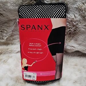 SPANX Black Fishnet Shaping Tights